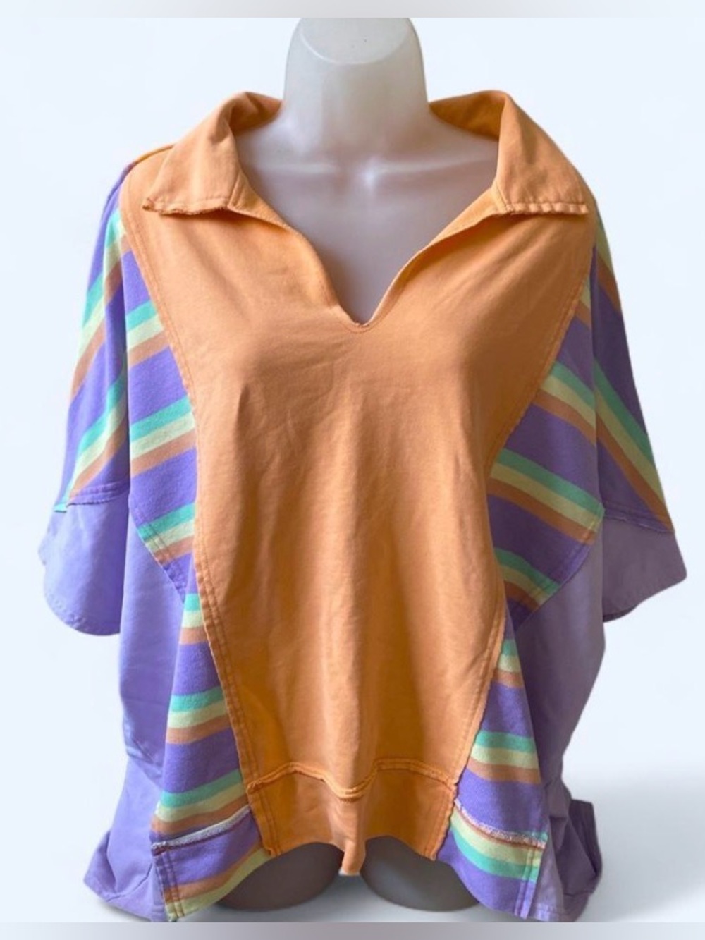 Fantastic Fawn oversized color block top